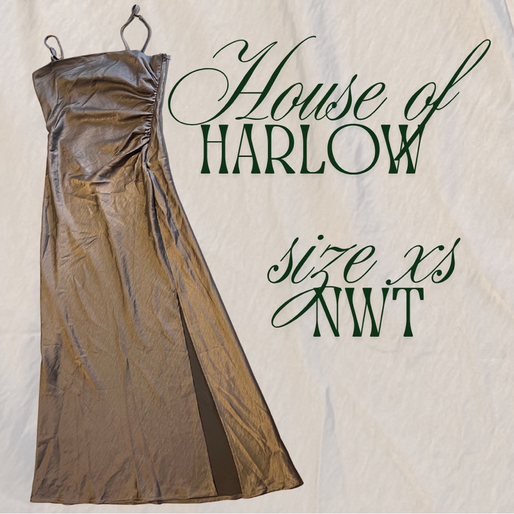 House of Harlow 1960 Metallic Bronze Dress - Picture 2 of 7